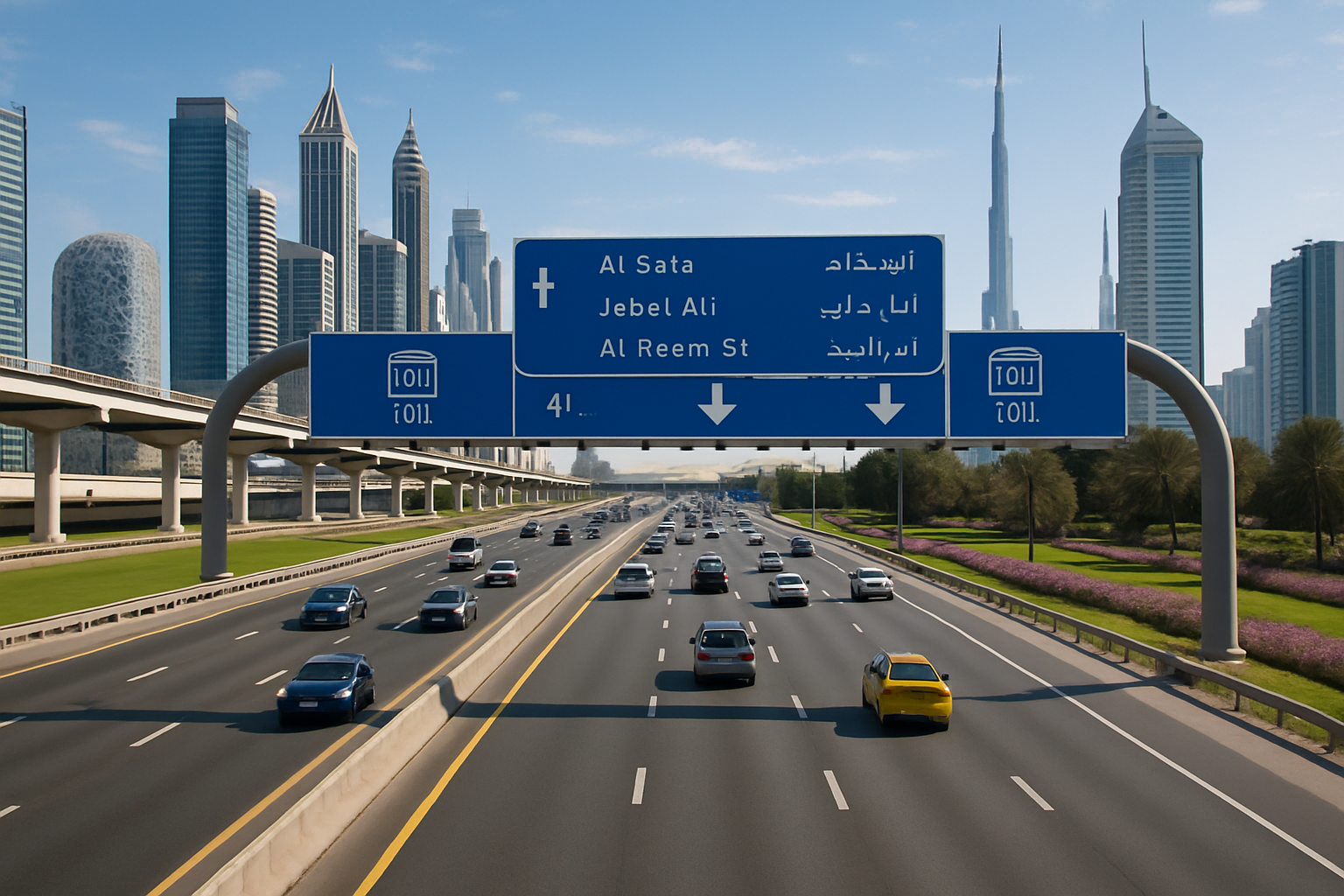 Smooth traffic flow on Dubai toll roads
